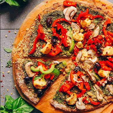 Pizza, Vegan Peynirsiz İnce Hamurlu Kaç Kalori